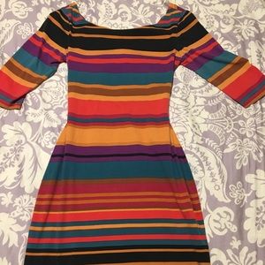 Colorful strip dress